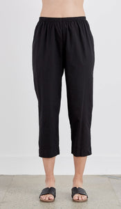 Cut Loose Organic Poplin Tapered Crop Pant (L, Fava)- On Sale!