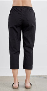 Cut Loose Organic Poplin Tapered Crop Pant (L, Fava)- On Sale!