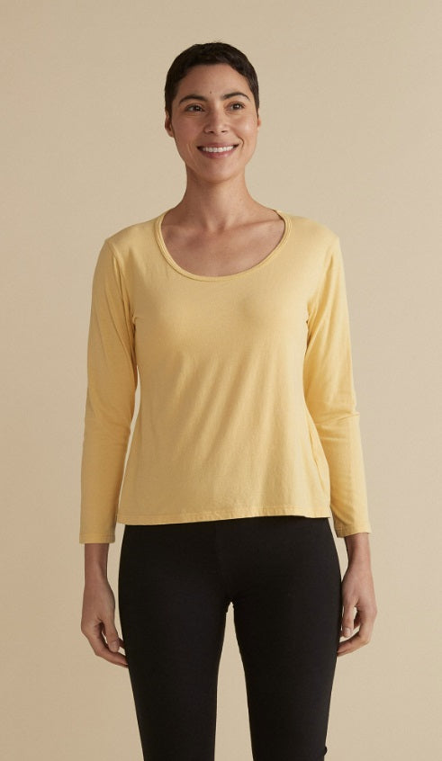 Cut Loose Light Lycra Jersey 3/4 Sleeve Scoop Top