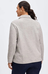 Foxcroft Sammy Cable Knit Popover