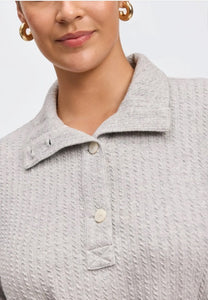 Foxcroft Sammy Cable Knit Popover