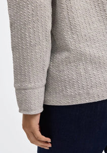 Foxcroft Sammy Cable Knit Popover