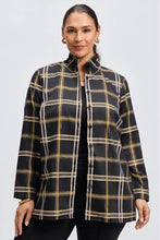 Load image into Gallery viewer, Foxcroft Carolina No Iron Gold &amp; Silver Lurex Plaid Shirt Jacket