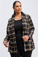 Load image into Gallery viewer, Foxcroft Carolina No Iron Gold &amp; Silver Lurex Plaid Shirt Jacket