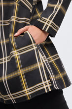 Load image into Gallery viewer, Foxcroft Carolina No Iron Gold &amp; Silver Lurex Plaid Shirt Jacket