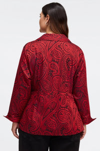 Foxcroft Salina Paisley Jacquard Shirt