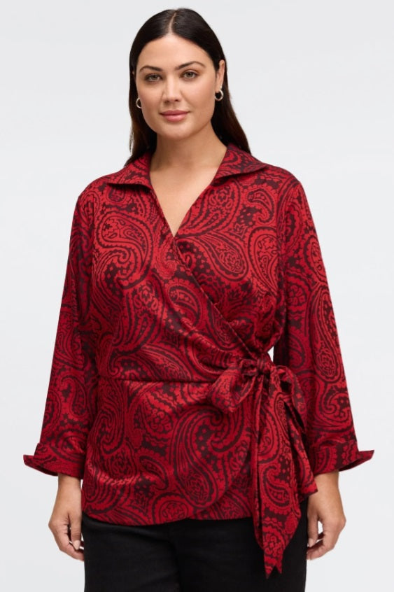 Foxcroft Salina Paisley Jacquard Shirt