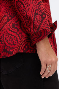 Foxcroft Salina Paisley Jacquard Shirt