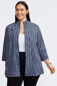 Foxcroft Crinkle Carolina 3/4 Sleeve Shirt Jacket