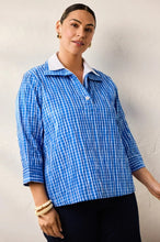 Load image into Gallery viewer, Foxcroft Crinkle Sammy 3/4 Sleeve Popover