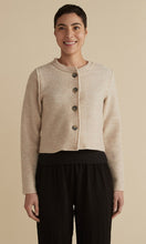 Load image into Gallery viewer, Cut Loose Boiled Wool Crop Asym Cardi