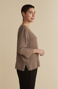 Cut Loose Fall Parachute V-Neck Vent Top