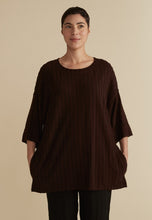 Load image into Gallery viewer, Cut Loose Frayed Stripe One Size Pocket Tunic