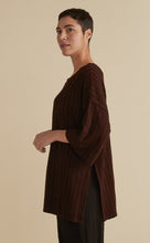 Load image into Gallery viewer, Cut Loose Frayed Stripe One Size Pocket Tunic