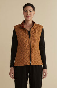 Cut Loose Quilted Parachute Zip Front Quilted Vest