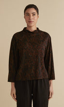 Load image into Gallery viewer, Cut Loose Floral Jacquard Mock Neck Top