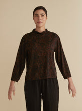 Load image into Gallery viewer, Cut Loose Floral Jacquard Mock Neck Top