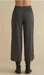 Cut Loose Texture Char Knit Cropped Pant