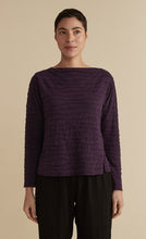 Load image into Gallery viewer, Cut Loose Texture Char Knit Split Hem Top