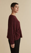 Load image into Gallery viewer, Cut Loose Texture Char Knit One Size Pocket Pullover Top