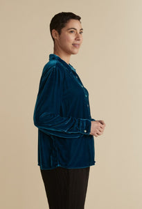 Cut Loose Velvet Fitted Shirt