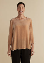 Load image into Gallery viewer, Cut Loose Velvet 3/4 Sleeve Aline Top