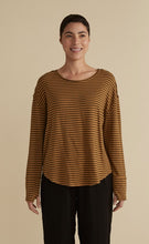 Load image into Gallery viewer, Cut Loose Grey Stripe Fleece Thumbhole Top