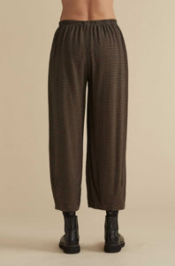 Cut Loose Mini Check Cropped Pant with Darts