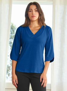 Blue Canoe Scallop Top