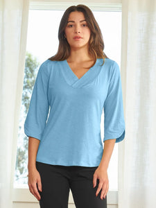 Blue Canoe Scallop Top