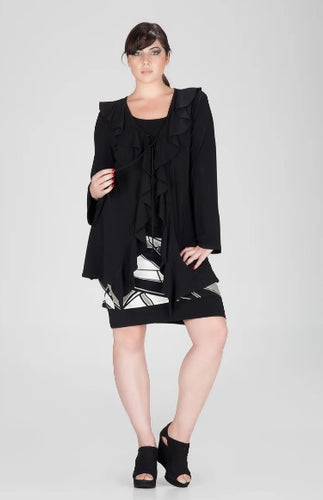 Eva Varro Long Sleeve Short Ruffle Jacket